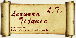 Leonora Tijanić vizit kartica